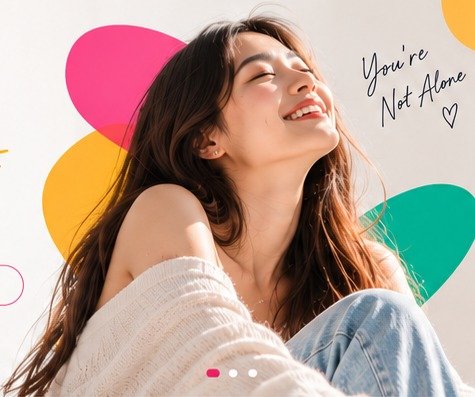 Perempuan tersenyum menikmati suasana hangat